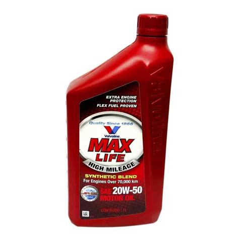 Óleo Lubrificante Motor Valvoline 20w50 Max Life Kit 5 Lt R 169 00