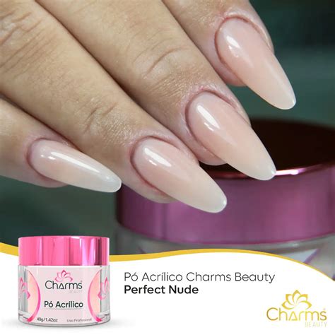 Pó Acrílico Charms Beauty Perfect Nude g secagem lenta A Lojinha Unhas e Acessórios