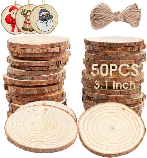 Amazon Wood Ornaments Pcs Inches Gbivbe Wood Slices