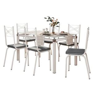 Conjunto Mesa De Jantar Hairpin X Natural Cadeiras Eiffel Slim Nude Leroy Merlin