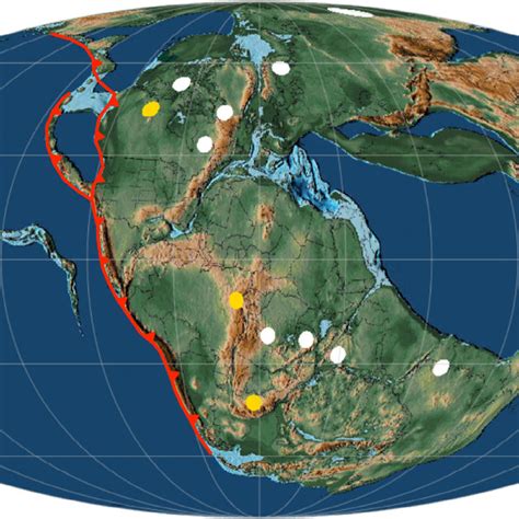 Reconstructions Of The Pangea Supercontinent At 200 Ma Figure Produced