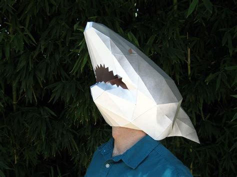 Tetra Variations Diy Paper Shark Mask Noveltystreet