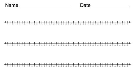 Number Lines 1 To 50 Number Line Math Names