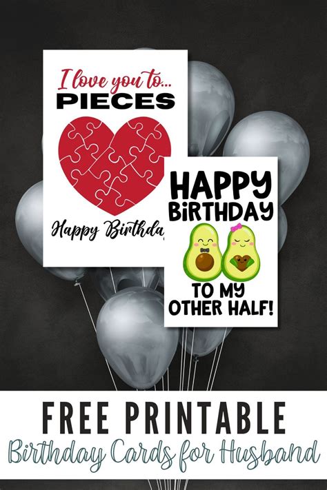 Fun Free Printable Birthday Cards For Husband Life Is Sweeter By Design