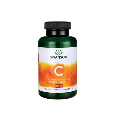 Swanson Vitamin C1000 With Rose Hips 90kaps Sklep Fabryka Siły