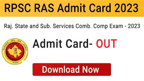 Rpsc Ras Mains Admit Card 2024 Download Link Out