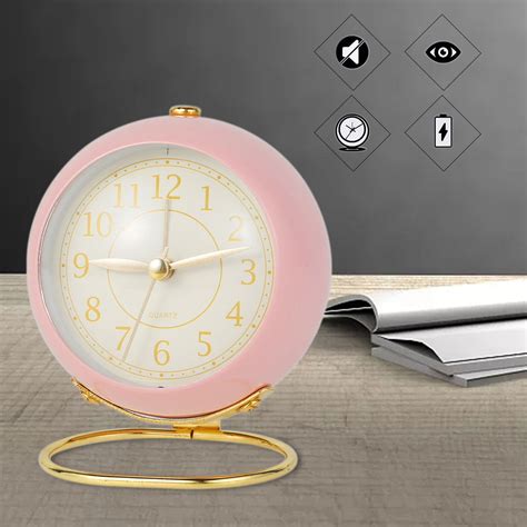 Small Desk Clocks Battery Operated Desk Alarm Clocks With Light Table