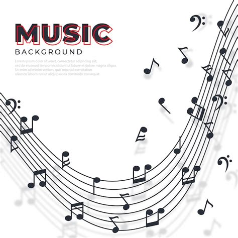 Premium Vector | Abstract musical notes banner