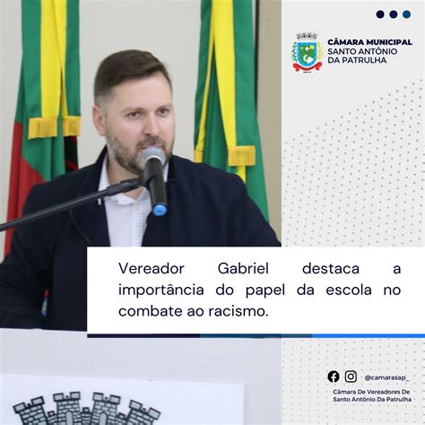 Vereador Gabriel destaca a importância do papel da escola no combate ao