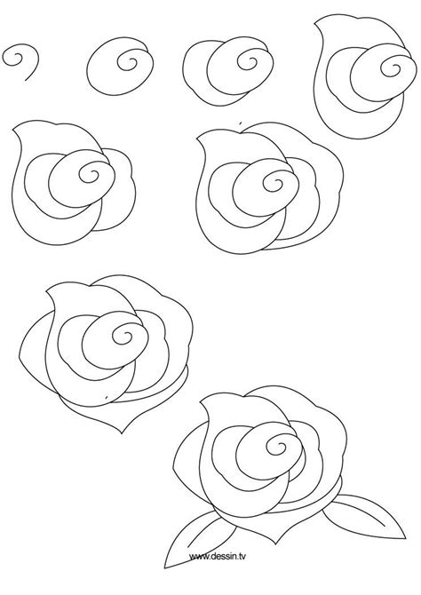 Steps Drawing A Rose At Explore Collection Of