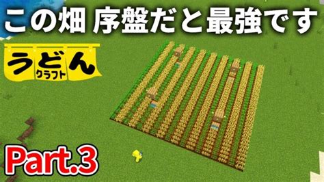 【マイクラ実況】とある工夫を施して最速で成長する畑を作りました【うどんクラフト】3 Minecraft Summary マイクラ動画