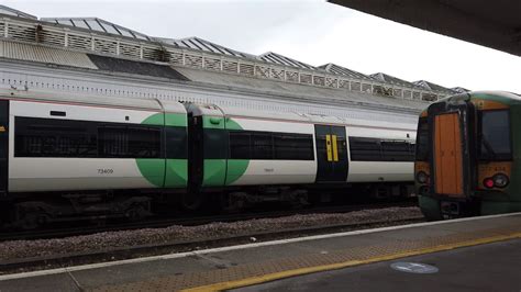 Hd Southern Class 377s Arriving And Waiting To Depart At Eastbourne Youtube