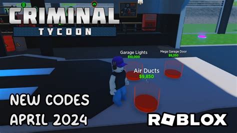 Roblox Criminal Tycoon New Codes April 2024 YouTube