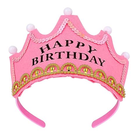 Beaupretty Led Crown Headband Kids Happy Birthday Tiara Children Party