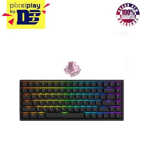 Akko 3084S Shine Through RGB Hot Swappable Mechanical Keyboard Black Akko CS Jelly Pink