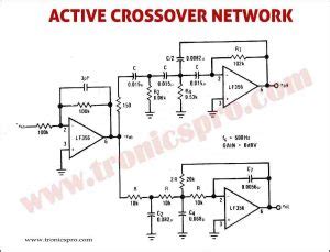 Active Crossover Network Circuit Diagram - TRONICSpro