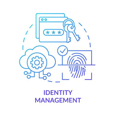 Identity Management Blue Gradient Concept Icon Concept Lock Access Vector Concept Lock Access