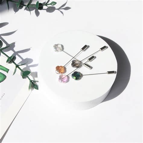 Kerongsang Tudung, Rekaan Rumput Semanggi Berkilat, Pin Pin Panjang ...