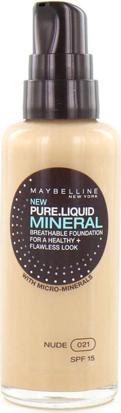 Maybelline Pure Liquid Mineral Foundation 021 Nude Bol