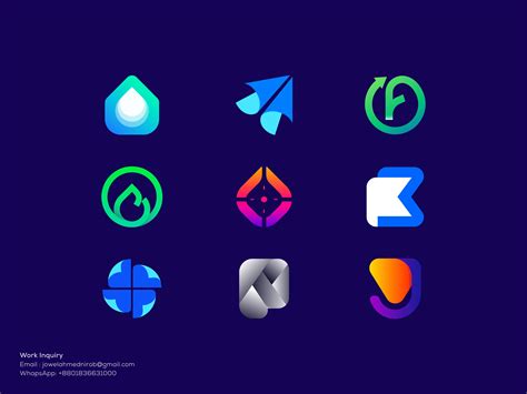 Modern Colorful app logos by Jowel Ahmed on Dribbble