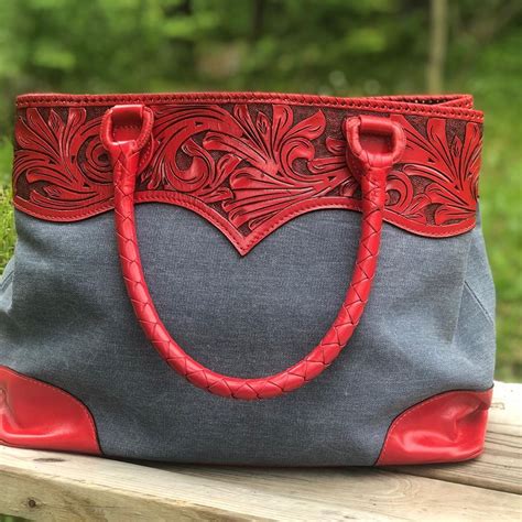 ALLE Handbags On Instagram Tote Mezclilla By ALLE Hand Tooled