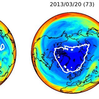 Ozone Loss Top Panels And N2O Bottom Panels Maps In The