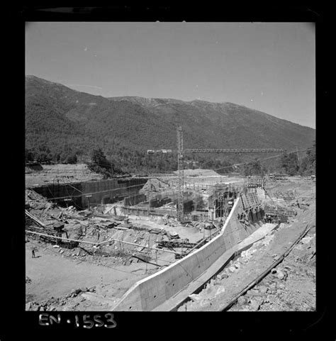 Río Polcura vista de las obras de construcción de la bocatoma Polcura