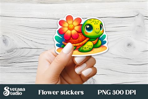 Cute turtle stickers PNG | Cute animal sticker printable