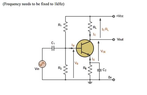 Solved Common Emitter Amplifier Circuit Choose Appropriate Parameters