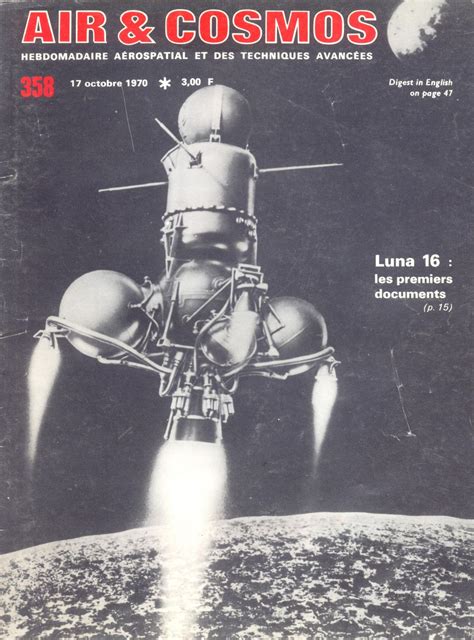 Revues D Astronautique Air Cosmos 17 Octobre 1970