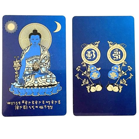 Medicine Buddha Amulet Card Etsy