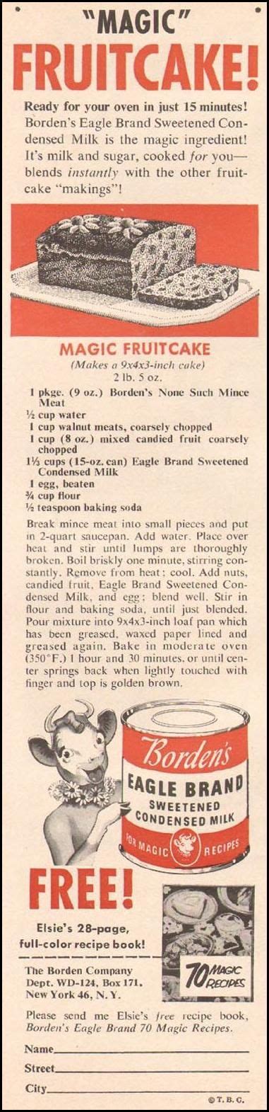 BORDEN S EAGLE BRAND SWEETENED CONDENSED MILK WOMAN S DAY 12 01 1955 P