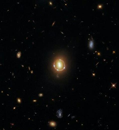 Look Hubble Captures Rare Einstein Ring Phenomenon