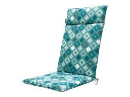 Madison Grids Sea Blue X Hoge Rug Tuinstoelkussen