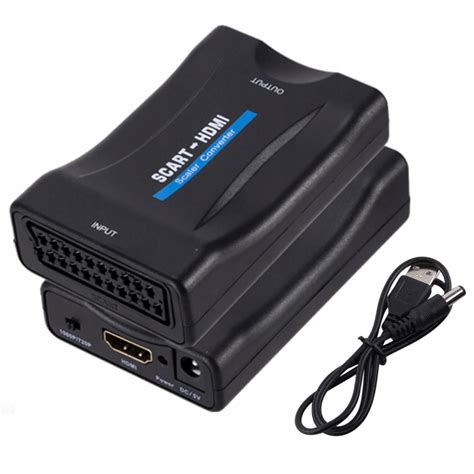 Adaptor SCART la HDMI, 8,8 cm, Negru - eMAG.ro