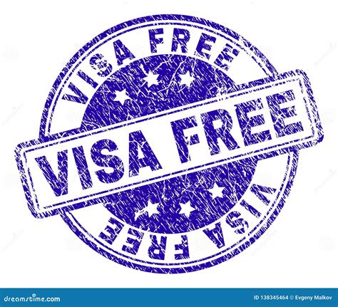 Grunge Textured VISA FREE Stamp Seal Stock Vector Illustration Of