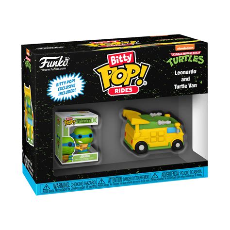 Buy Bitty Pop Rides Leonardo And Turtle Van At Funko