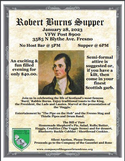 Robert Burns Supper Fss