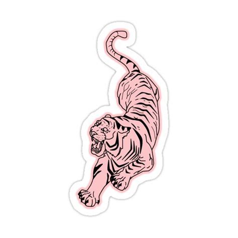 Pink Tiger Sticker For Sale By Sydwallach Stickers Pink Hydroflask