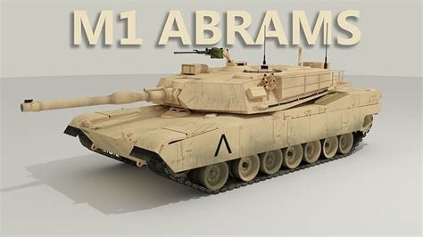 M1 Abrams - Desert camo US tank 3D model | CGTrader