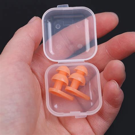 BOULES QUIES Orange Jeu De Bouchons Oreille De Natation En Silicone