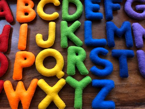 Uppercase Rainbow Felt Alphabet Etsy