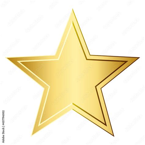 Gold star - vector Stock Vector | Adobe Stock