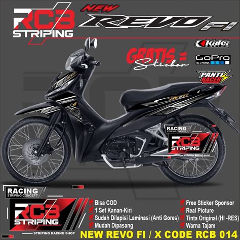 Jual Cod Stiker Motor Striping REVO FI NEW Motor Honda Motor