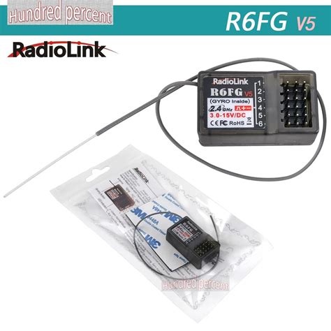 Radiolink RC Receiver R6FG 6 Channel 2 4G HV Servo RX With Gyro Long