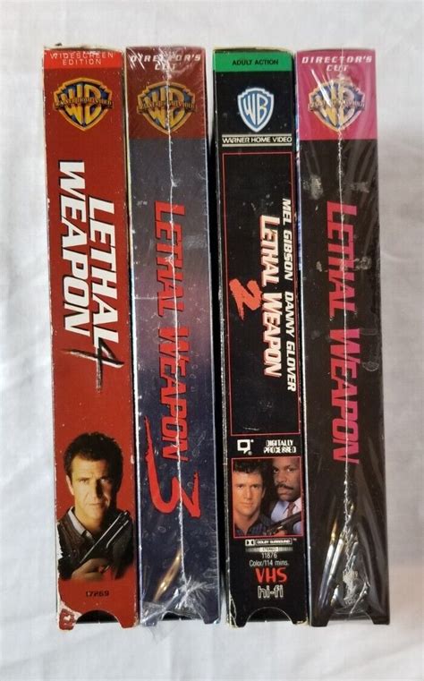 Mel Gibson Lethal Weapon LOT 1 2 3 4 Quadrilogy VHS Collection Director