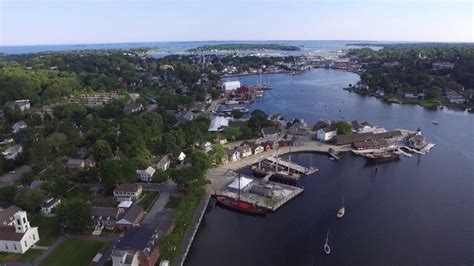 Aerial View Of Mystic Ct Youtube