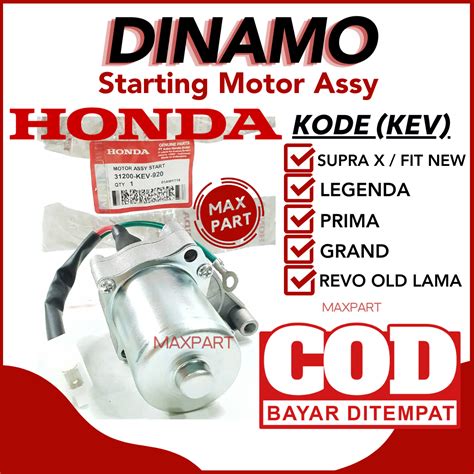 DINAMO STARTER KEV STARTING MOTOR ASSY STATER START HONDA SUPRA FIT NEW