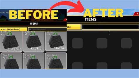 How To Drop Fruits Which Were Stored And Clear Inventory Blox Fruits