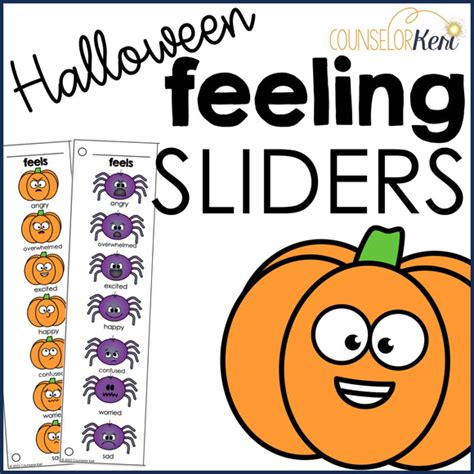 Halloween Feelings Activity Halloween Emoji Sliders For Desk Feelings